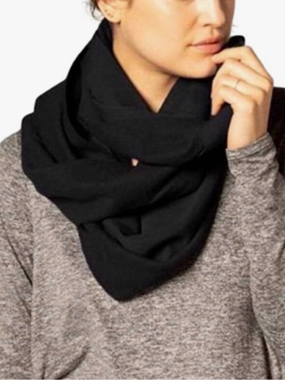 Beyond Yoga Black Infinity Scarf Cozy Wrap - NWOT